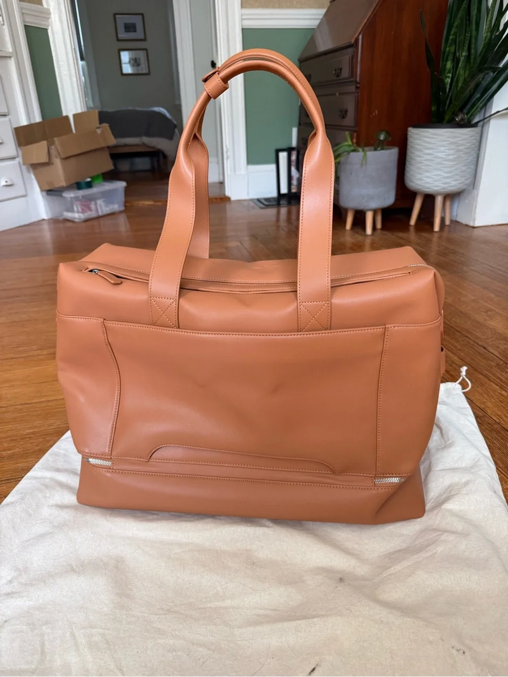 Monos Metro Weekender Duffel Bag in Tan
